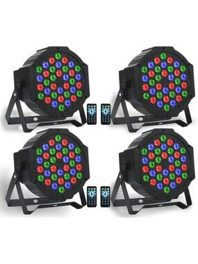 36 LED RGB Stage Lights with Sound Activation & DMX Control for Parties & Events